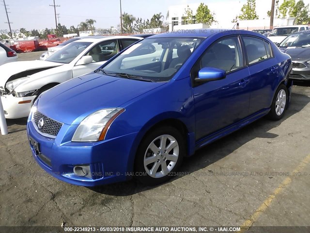 3N1AB6AP5AL629029 - 2010 NISSAN SENTRA 2.0/2.0S/SR/2.0SL BLUE photo 2