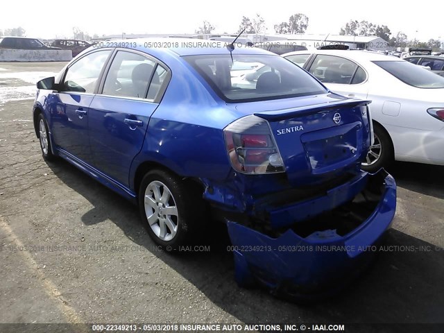 3N1AB6AP5AL629029 - 2010 NISSAN SENTRA 2.0/2.0S/SR/2.0SL BLUE photo 3