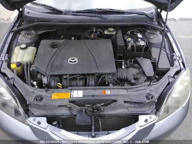 JM1BK343351259981 - 2005 MAZDA 3 HATCHBACK GRAY photo 10