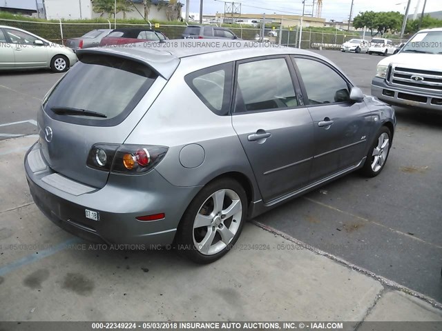 JM1BK343351259981 - 2005 MAZDA 3 HATCHBACK GRAY photo 4