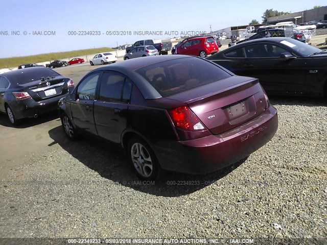 1G8AL52F73Z138753 - 2003 SATURN ION LEVEL 3 MAROON photo 3