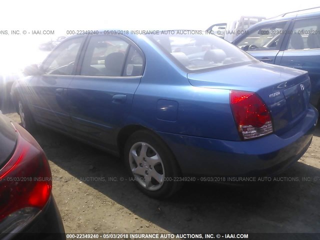 KMHDN46D66U365834 - 2006 HYUNDAI ELANTRA GLS/GT/LIMITED BLUE photo 3