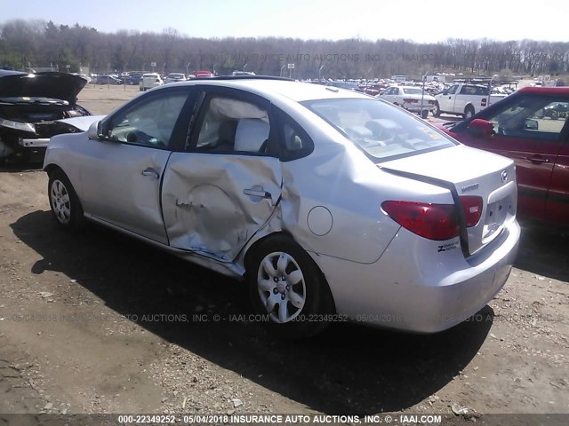 KMHDU46D27U143554 - 2007 HYUNDAI ELANTRA GLS/SE/LIMITED SILVER photo 3