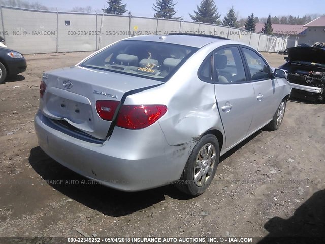 KMHDU46D27U143554 - 2007 HYUNDAI ELANTRA GLS/SE/LIMITED SILVER photo 4