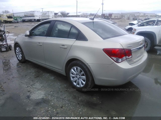 1G1PF5S98B7244181 - 2011 CHEVROLET CRUZE LT GOLD photo 3