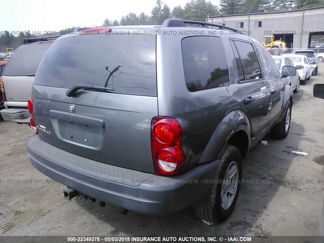 1D4HB38N86F111712 - 2006 DODGE DURANGO SXT GRAY photo 4