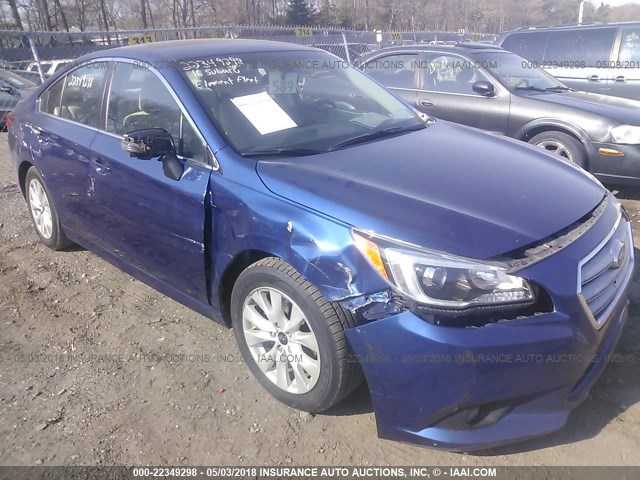 4S3BNAF63G3014043 - 2016 SUBARU LEGACY 2.5I PREMIUM BLUE photo 6