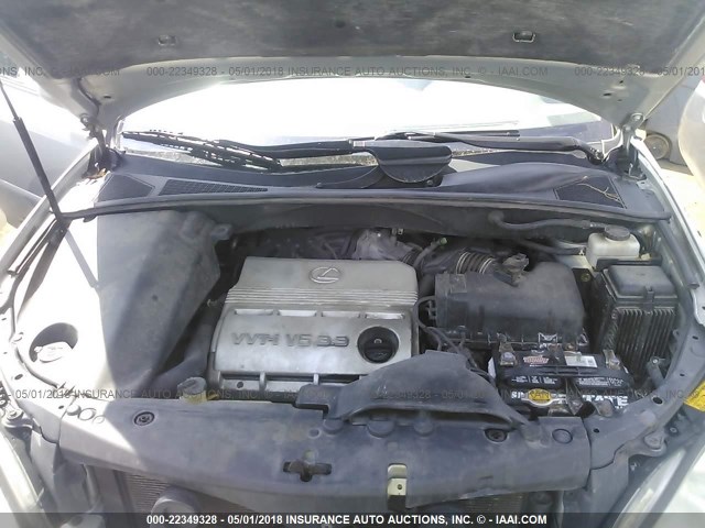 2T2HA31U44C022934 - 2004 LEXUS RX 330 SILVER photo 10