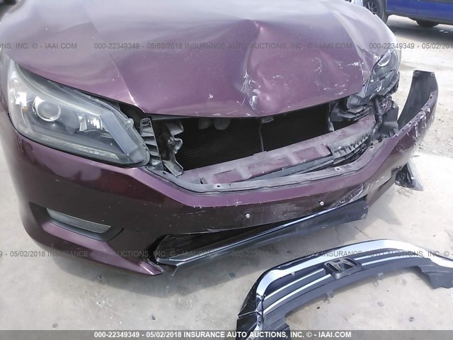 1HGCR2F59FA246521 - 2015 HONDA ACCORD SPORT MAROON photo 6