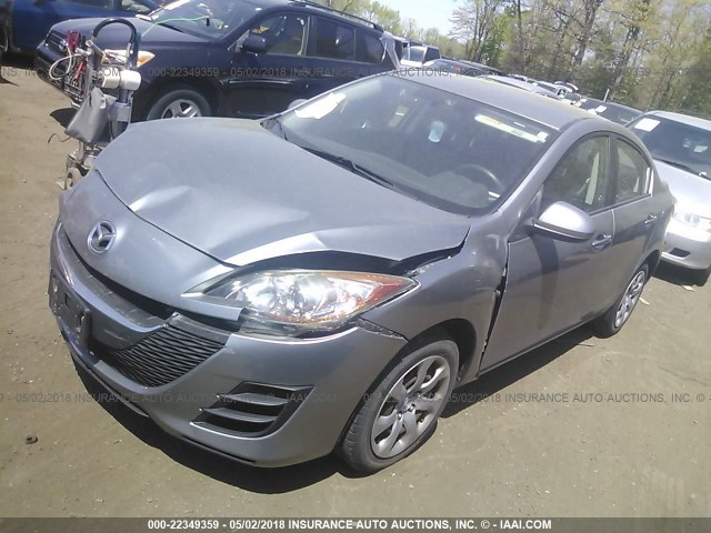 JM1BL1SG8A1128787 - 2010 MAZDA 3 I GRAY photo 2