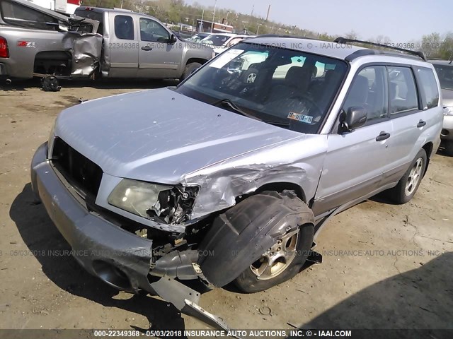 JF1SG65604H733585 - 2004 SUBARU FORESTER 2.5XS ვერცხლისფერი ფოტო 2