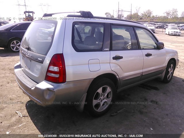 JF1SG65604H733585 - 2004 SUBARU FORESTER 2.5XS ვერცხლისფერი ფოტო 4