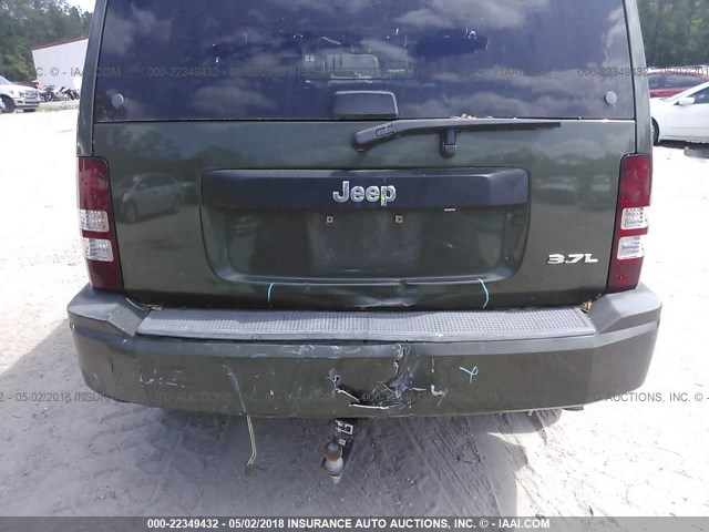1J8GP28K88W203764 - 2008 JEEP LIBERTY SPORT 绿色 照片 6