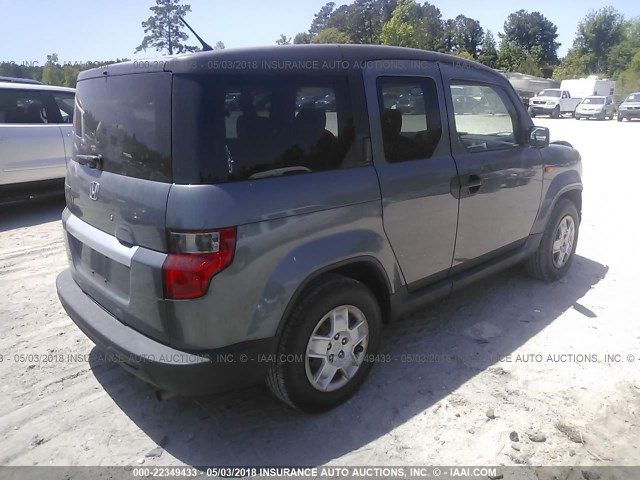 5J6YH18359L003532 - 2009 HONDA ELEMENT LX GRAY photo 4