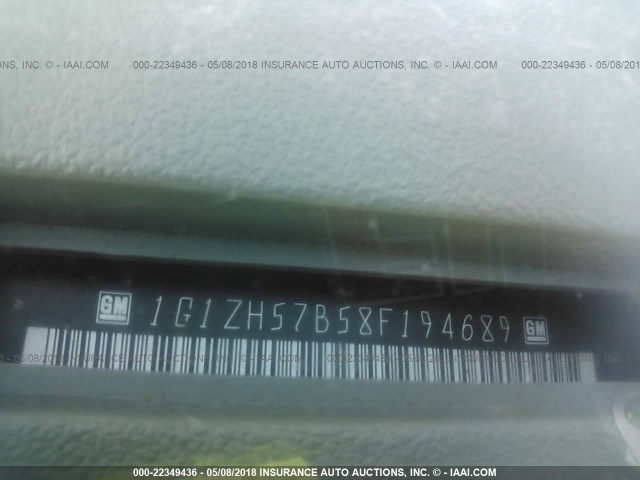 1G1ZH57B58F194689 - 2008 CHEVROLET MALIBU 1LT 黑色 照片 9