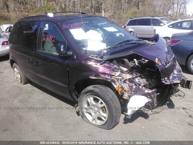 1D4GP45R54B551997 - 2004 DODGE CARAVAN SXT PURPLE photo 1