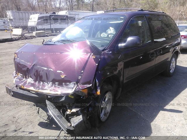 1D4GP45R54B551997 - 2004 DODGE CARAVAN SXT PURPLE photo 2