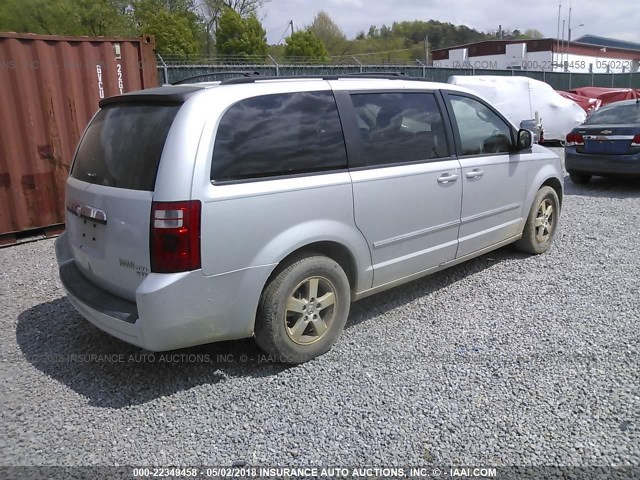 2D8HN54169R663453 - 2009 DODGE GRAND CARAVAN SXT SILVER photo 4