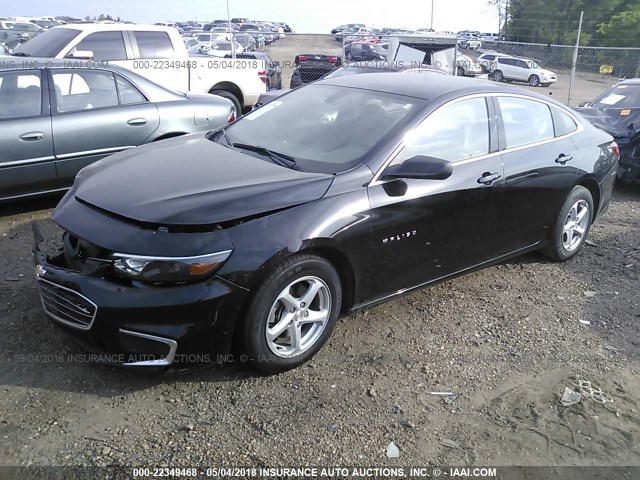 1G1ZB5ST6GF294347 - 2016 CHEVROLET MALIBU LS 黑色 照片 2