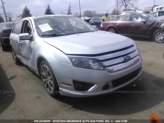 3FAHP0DC8AR170956 - 2010 FORD FUSION SPORT SILVER photo 1