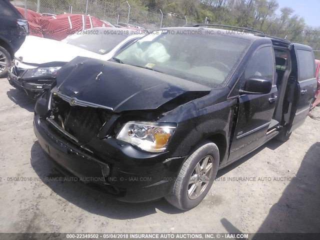 2A8HR54P28R844256 - 2008 CHRYSLER TOWN & COUNTRY TOURING BLACK photo 2