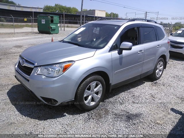 JF2SJAHC9FH560363 - 2015 SUBARU FORESTER 2.5I LIMITED SILVER photo 2