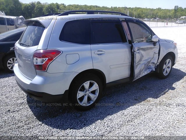 JF2SJAHC9FH560363 - 2015 SUBARU FORESTER 2.5I LIMITED SILVER photo 4