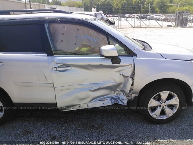 JF2SJAHC9FH560363 - 2015 SUBARU FORESTER 2.5I LIMITED SILVER photo 6