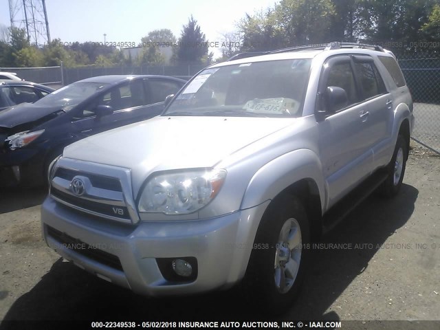 JTEBT14R668032780 - 2006 TOYOTA 4RUNNER SR5/SPORT SILVER photo 2