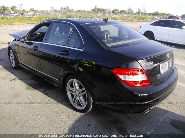 WDDGF5GB3BR146009 - 2011 MERCEDES-BENZ C 350 BLACK photo 3