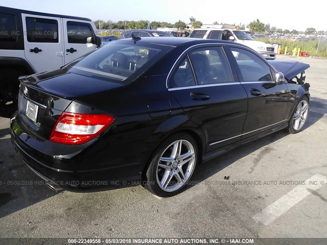 WDDGF5GB3BR146009 - 2011 MERCEDES-BENZ C 350 BLACK photo 4