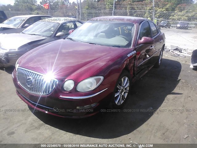 2G4WN58C081184567 - 2008 BUICK LACROSSE SUPER SERIES RED photo 2