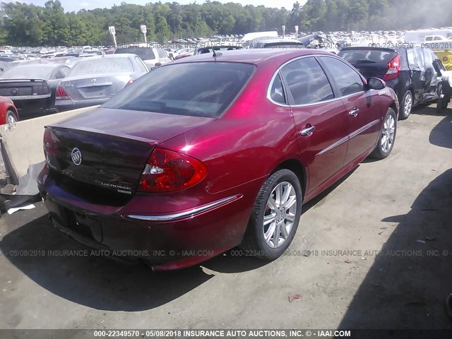2G4WN58C081184567 - 2008 BUICK LACROSSE SUPER SERIES RED photo 4