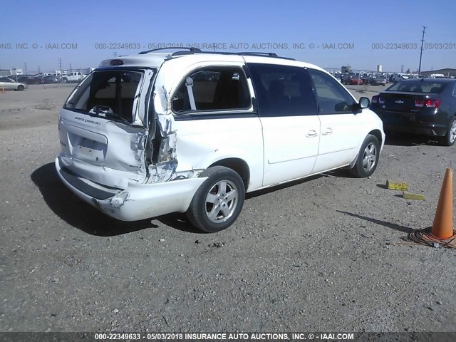 2D4GP44L86R841202 - 2006 DODGE GRAND CARAVAN SXT WHITE photo 4