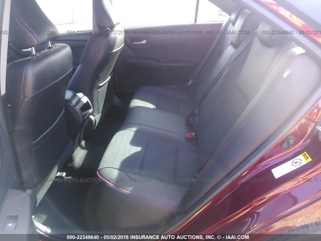4T1BF1FK7GU573658 - 2016 TOYOTA CAMRY LE/XLE/SE/XSE BURGUNDY photo 8