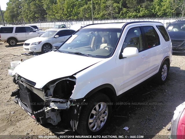 SHSRD78985U305111 - 2005 HONDA CR-V SE/EX WHITE photo 2