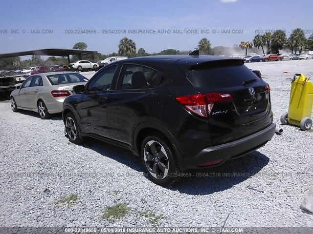 3CZRU5H58JM707915 - 2018 HONDA HR-V EX BLACK photo 3