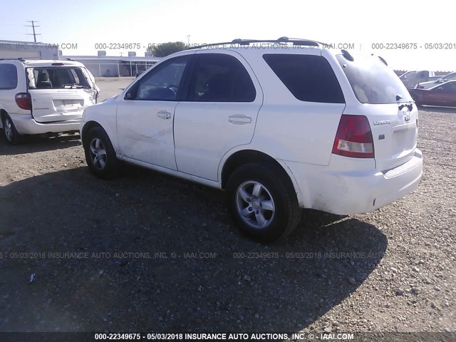 KNDJD733465536310 - 2006 KIA SORENTO EX/LX WHITE photo 3