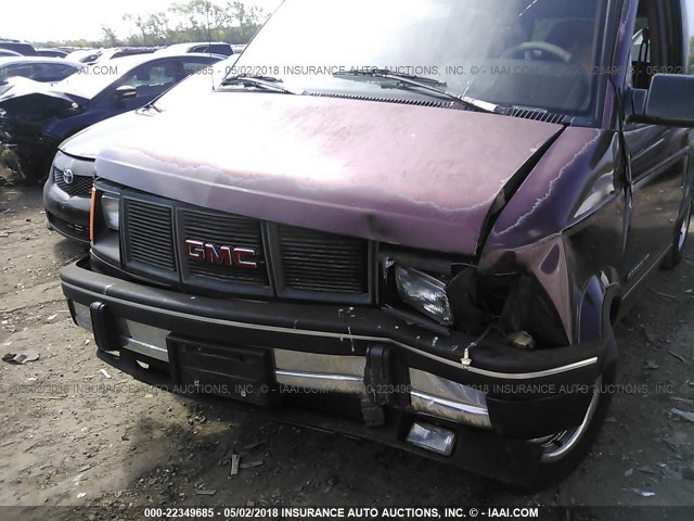 1GKDM19Z1RB517505 - 1994 GMC SAFARI XT MAROON photo 6