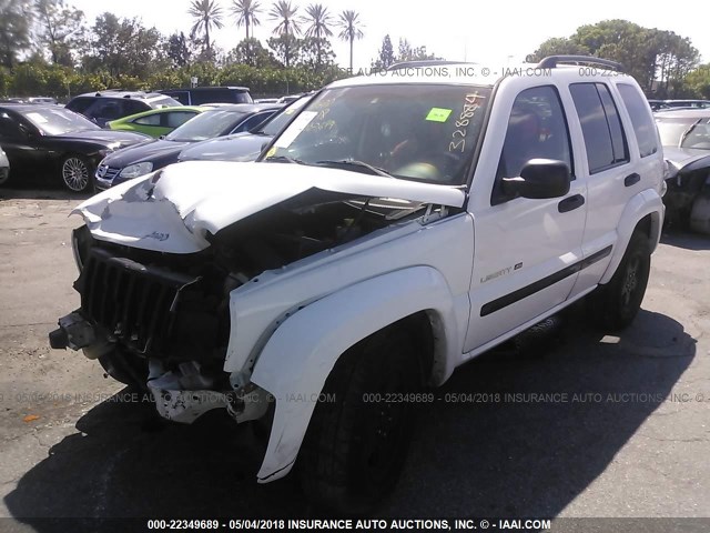 1J4GK58K62W328884 - 2002 JEEP LIBERTY LIMITED WHITE photo 2