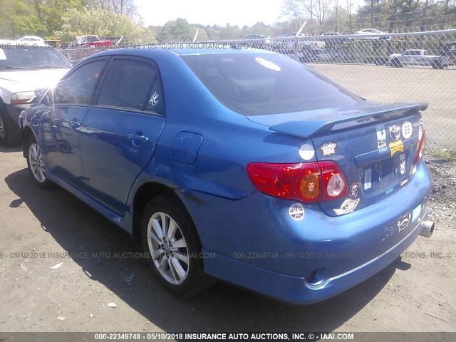 2T1BU4EE0AC326817 - 2010 TOYOTA COROLLA S/LE/XLE BLUE photo 3