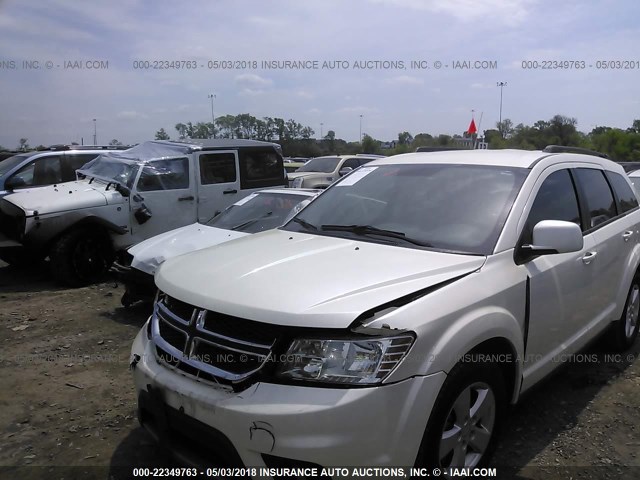 3C4PDCBB5CT394427 - 2012 DODGE JOURNEY SXT WHITE photo 2