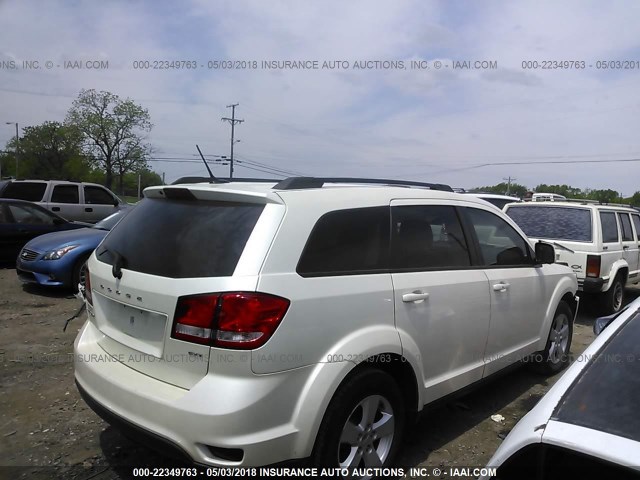 3C4PDCBB5CT394427 - 2012 DODGE JOURNEY SXT WHITE photo 4