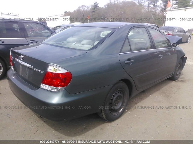 4T1BE32K65U070737 - 2005 TOYOTA CAMRY LE/XLE/SE მწვანე ფოტო 4