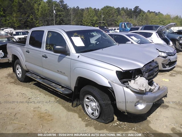 3TMJU62N78M054375 - 2008 TOYOTA TACOMA DOUBLE CAB PRERUNNER SILVER photo 1