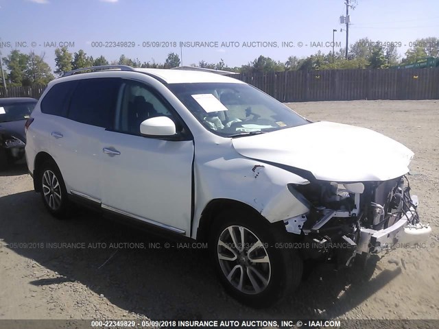 5N1AR2MM7FC708672 - 2015 NISSAN PATHFINDER S/SV/SL/PLATINUM 白色 照片 1