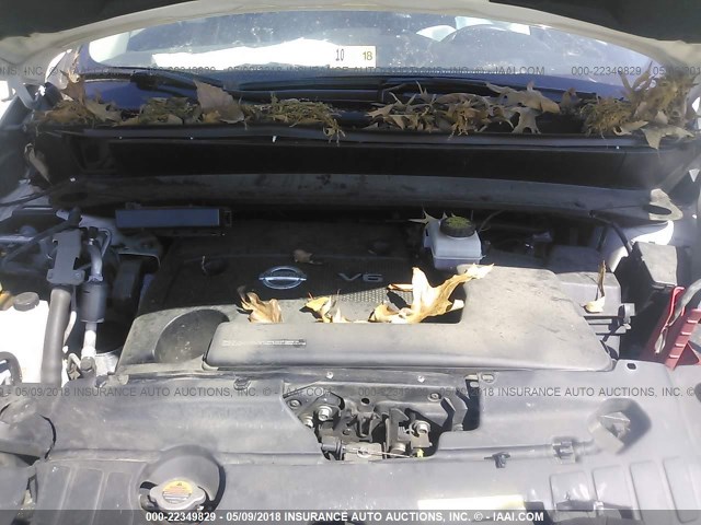 5N1AR2MM7FC708672 - 2015 NISSAN PATHFINDER S/SV/SL/PLATINUM 白色 照片 10