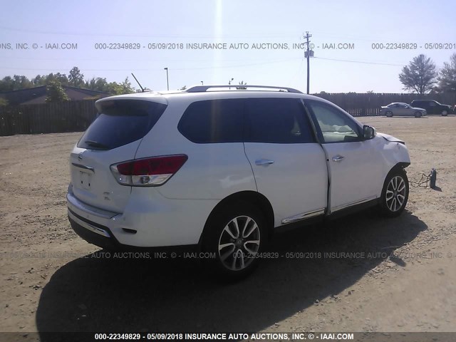 5N1AR2MM7FC708672 - 2015 NISSAN PATHFINDER S/SV/SL/PLATINUM 白色 照片 4