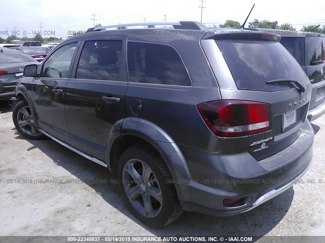 3C4PDCGB8GT173936 - 2016 DODGE JOURNEY CROSSROAD GRAY photo 3