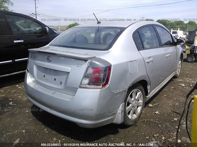 3N1AB6AP6BL724071 - 2011 NISSAN SENTRA 2.0/2.0S/SR/2.0SL SILVER photo 4